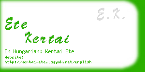 ete kertai business card